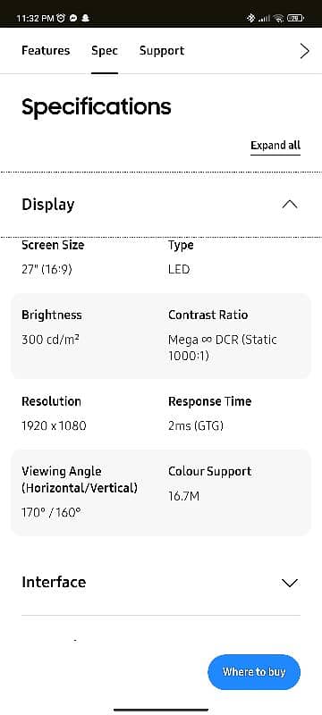 Samsung 27" LED OLED Gaming Monitor 4