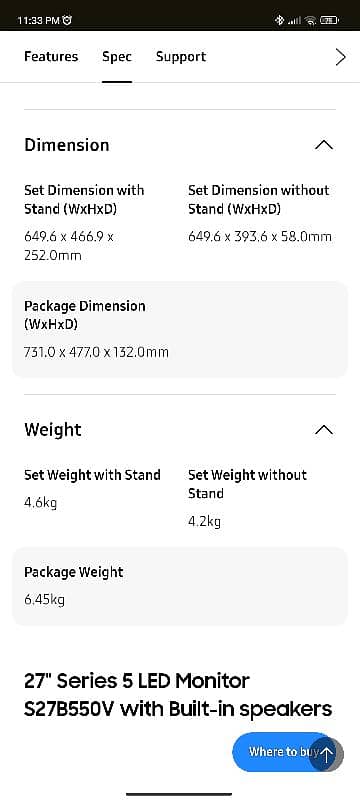 Samsung 27" LED OLED Gaming Monitor 8