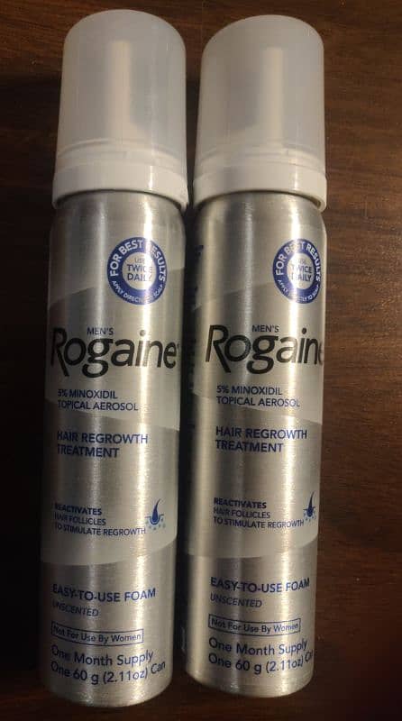 Brand New 2 bottles of Rogaine foam. Made in USA. 1