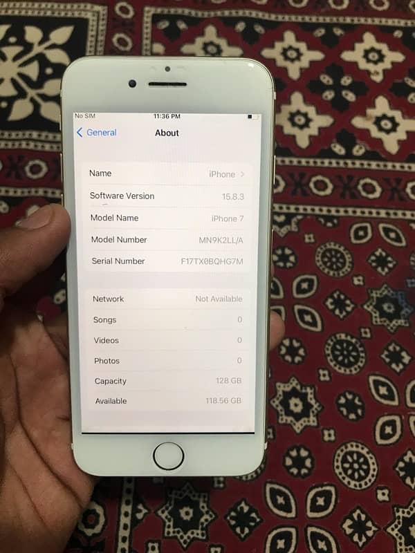 I phone 7 official PTA Approved 128GB Phone Num 03064206549 8