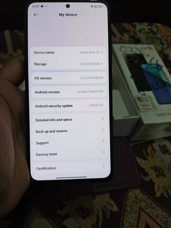 Redmi Note 13 8+4/256gb With Complete Box 1