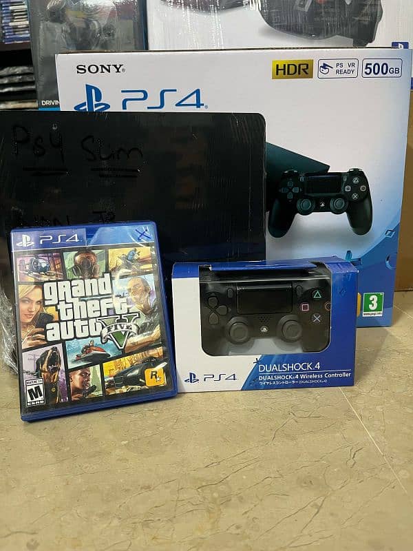 ps4 slim with gta V cd 0