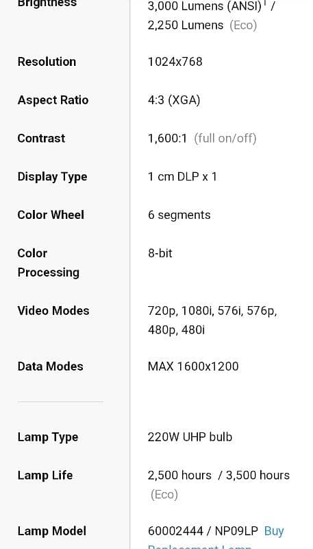 Nec NP61 Multimedia Projector 4