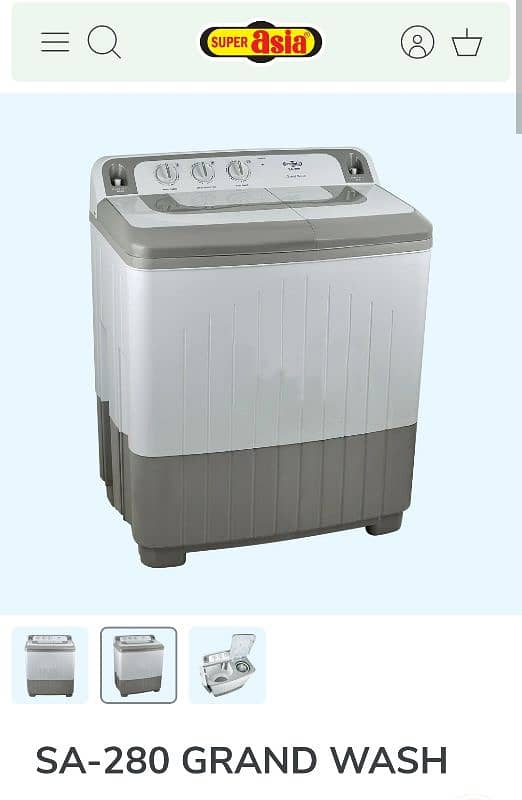 Super Asia washing machine washer+dryer 1