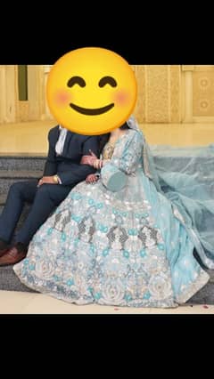 walima maxi ice blue colour boutique work khud bnwai ha