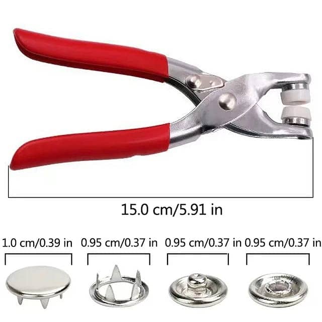 Metal Snaps Buttons Pliers Set with Lock 1