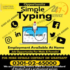 Snatch this new amazing online job offer for student Data Typing job