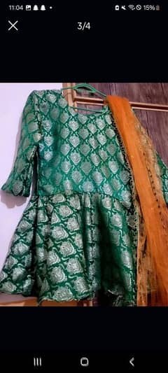 short kurti with net and silk lehnga