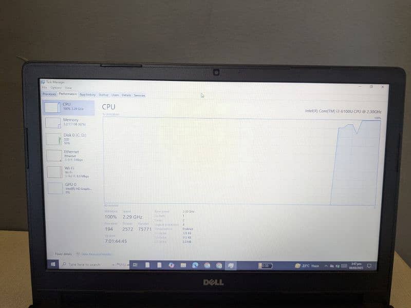 Dell laptop i3 6 generation/ 8 gb RAM 6