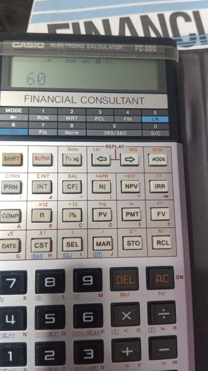 Casio financial calculator 1