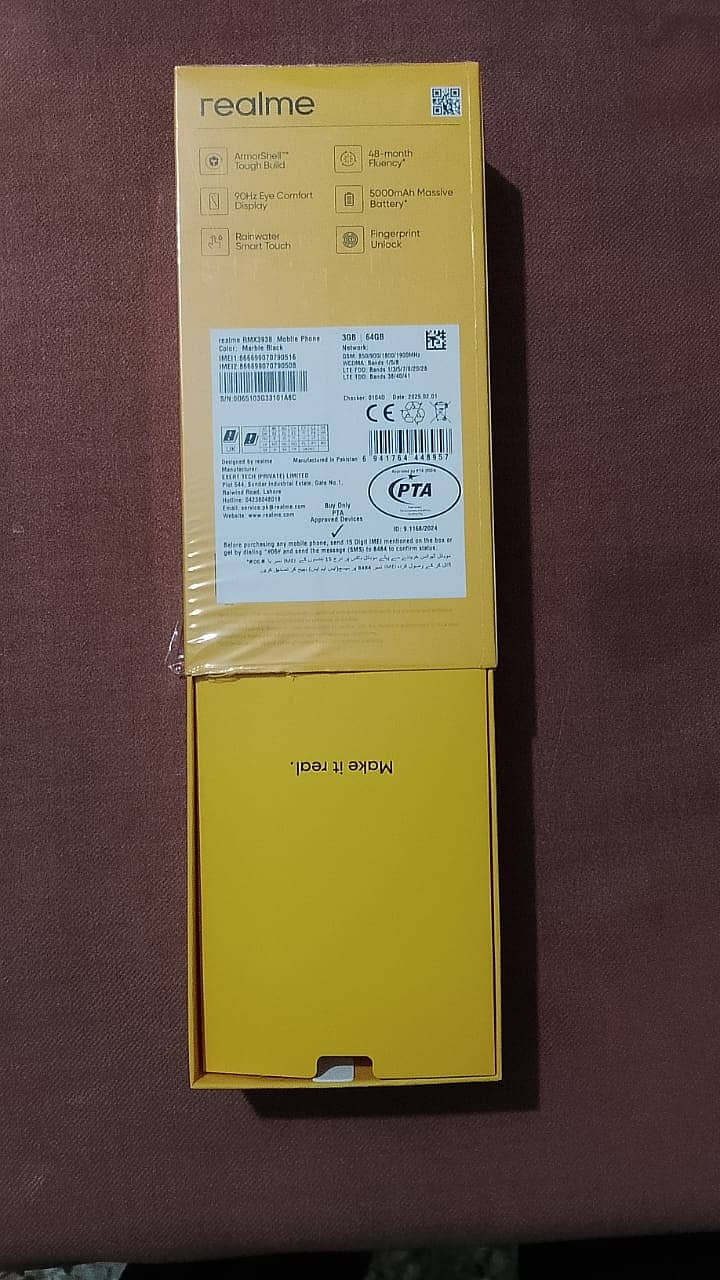 Realme Note 60x 3Gb+5GB Ram,64GB Memory with box and cable 6