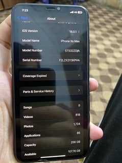 Iphone Xs Max pta approved 256 GB