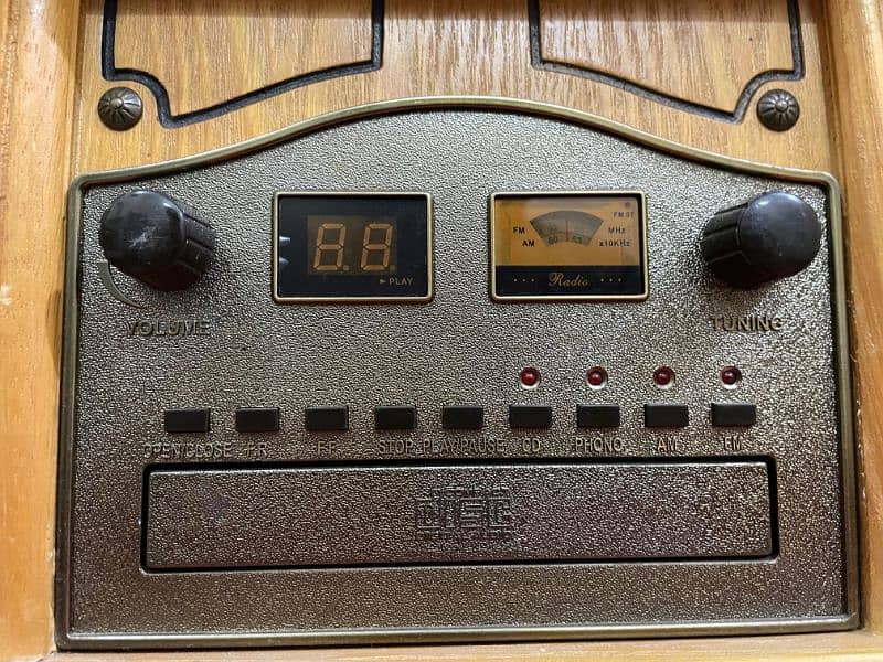 Prolectrix Vintage Wooden 4 in 1 Turntable, Radio, CD&Cassette player 7