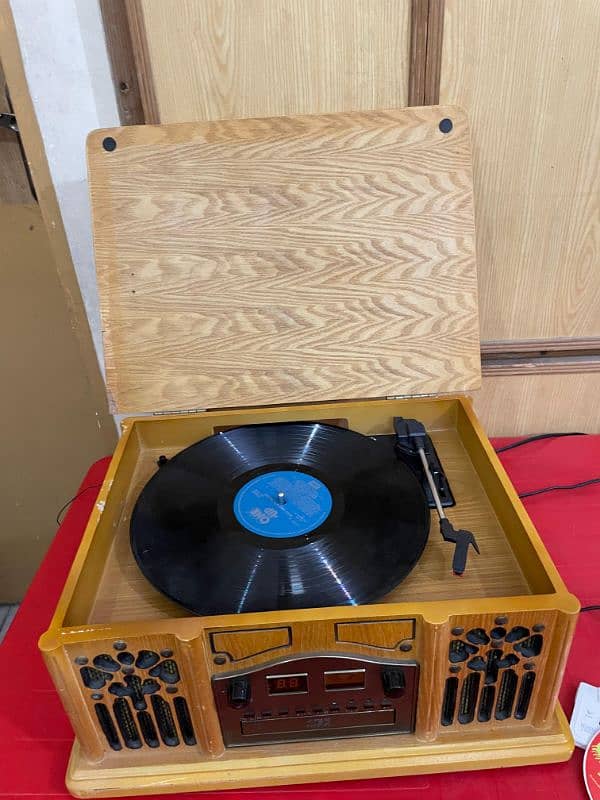 Prolectrix Vintage Wooden 4 in 1 Turntable, Radio, CD&Cassette player 9