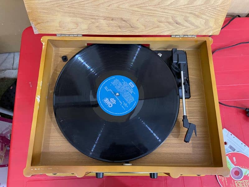 Prolectrix Vintage Wooden 4 in 1 Turntable, Radio, CD&Cassette player 11