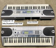 Casio Lk-41 Keyboard Midi Port Yamaha Semi Acoustic Guitar Piano Bass