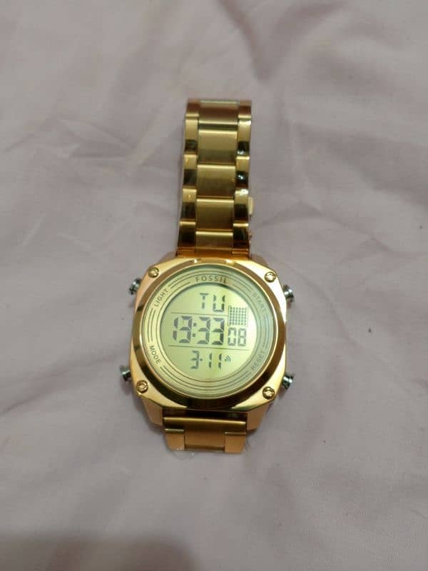 Golden Islamic watch Fossil 0