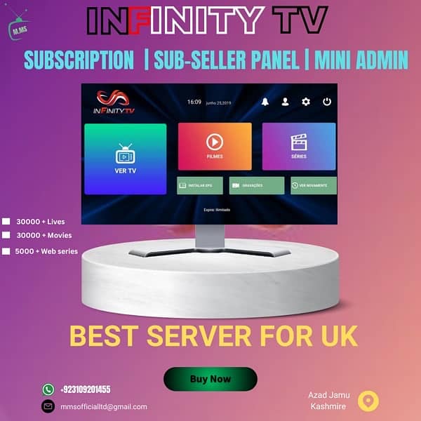 INFINITY TV , GTV , SKY GLASS , B1G , M. Ms IPTV 2