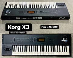 Korg X3 Keyboard Piano Semi Acoustic Guitar Electric Bass