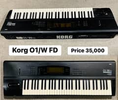 Korg 01-W fd keyboard Piano Semi Acoustic Guitar Electric Bass