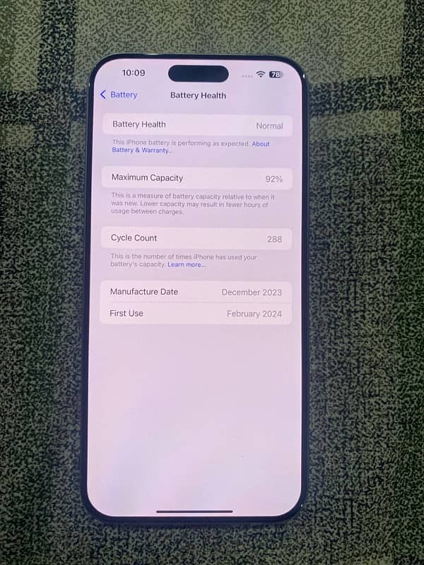 Iphone 15pro max 256gb non pta physical 8