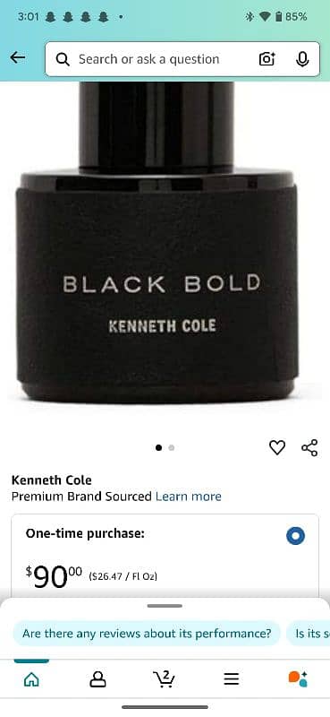 Kenneth cole Black bold perfume kit 30 ml 3