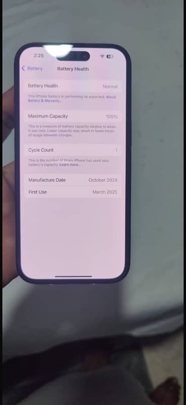 I phone 15 for sale with box 100 percent battery health 9