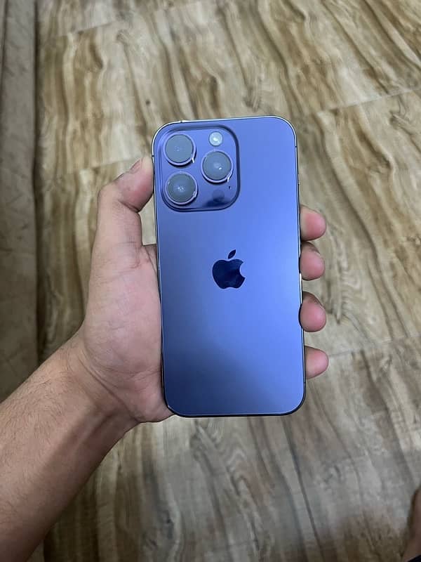 iphone 14 pro deep purple with box jv 7