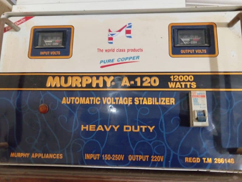 MURPHY stabilizer 12000w 3