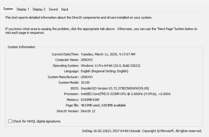 Lenovo i5 3rd Gen Nvidia Graphic Card 6