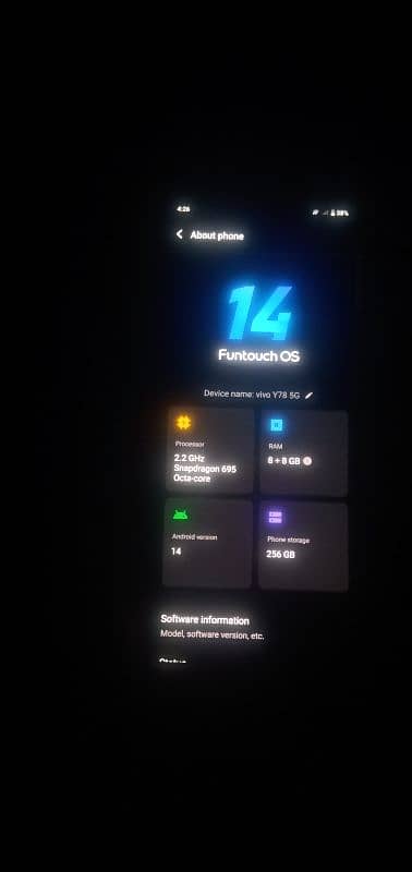 mobile vivo y78(5g) 5