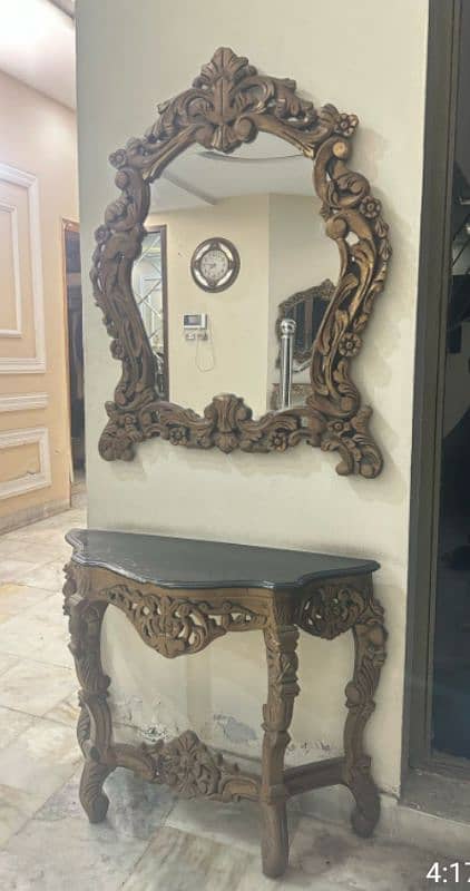 Walled Fancy Mirror & Console Table 1