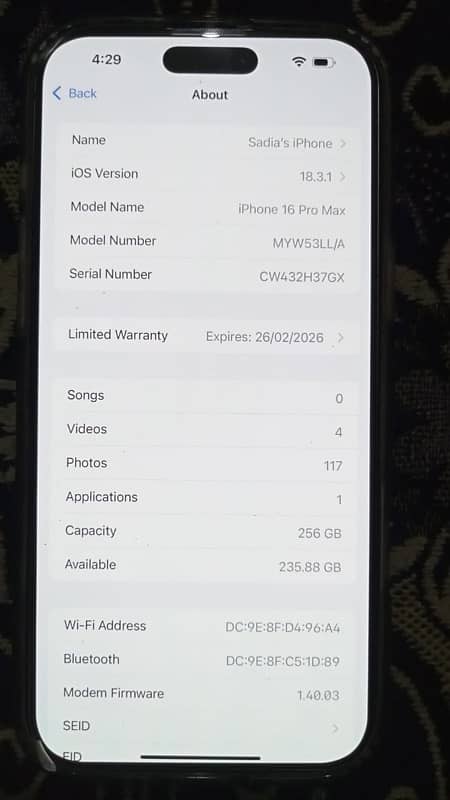 iphone 16 pro max 256gb jv desert titanium brand new. 4