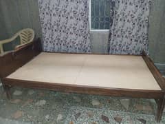 old wood 1 single bed