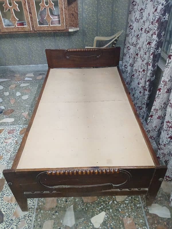 old wood 1 single bed 1