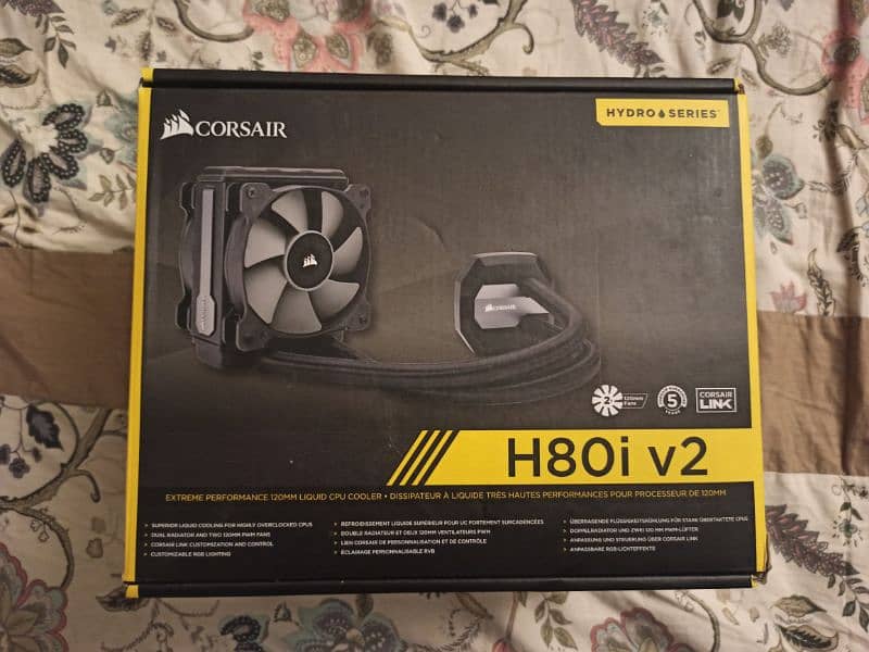 Corsair Hydro Series H80i V2 Liquid AIO CPU Cooler 5