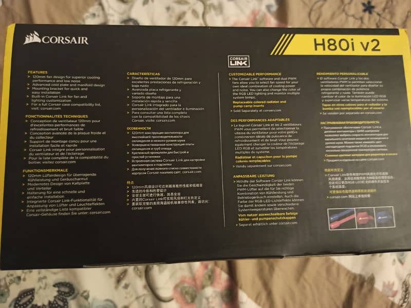 Corsair Hydro Series H80i V2 Liquid AIO CPU Cooler 6