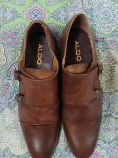 ALDO LEATHER SHOES 100% ORIGINAL SIZE - UK-12  / 90%  NEW. IMPORT UK