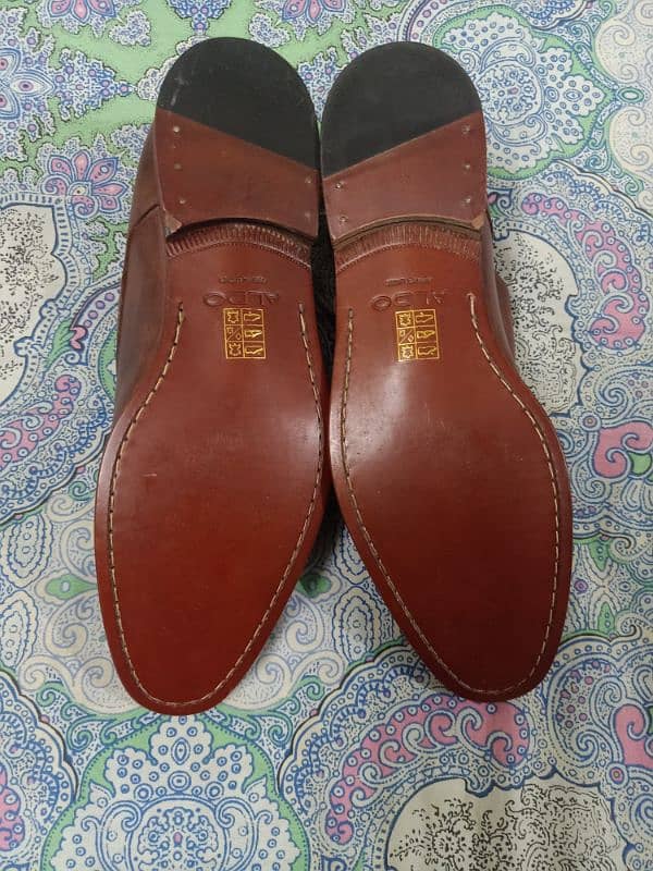 ALDO LEATHER SHOES 100% ORIGINAL SIZE - UK-12  / 90%  NEW. IMPORT UK 1