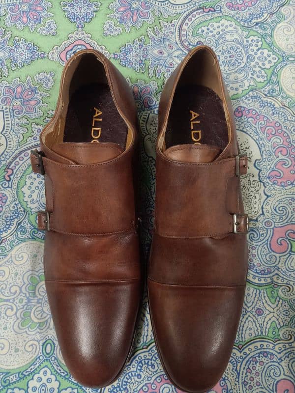 ALDO LEATHER SHOES 100% ORIGINAL SIZE - UK-12  / 90%  NEW. IMPORT UK 6