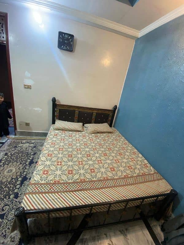 loha ka bed with mattress for sale 3