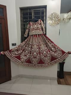 Barat bridal Lehnga in Red color