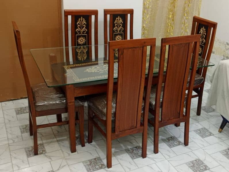 New Stylish 6 Chairs Set of Lacker Dinning Table 0