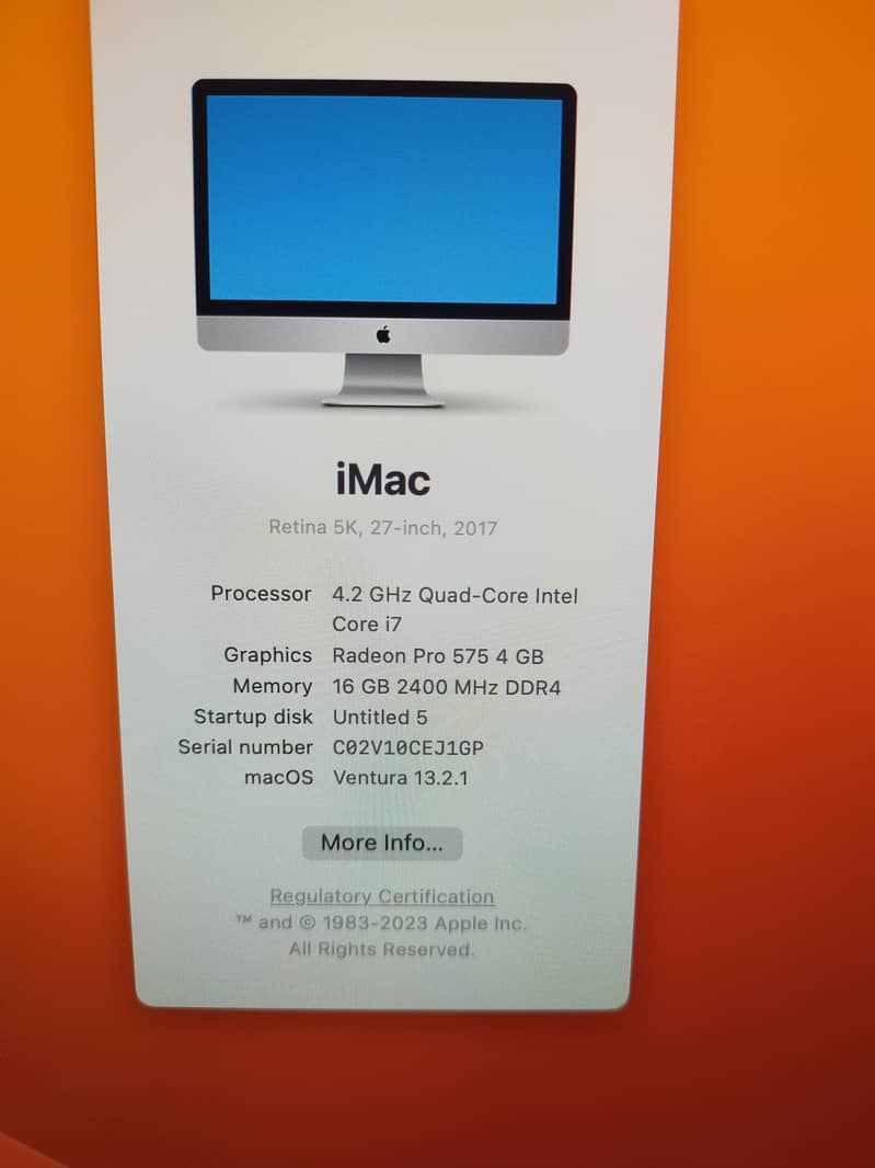 Imac 2017 27" 10/10 Condition 3