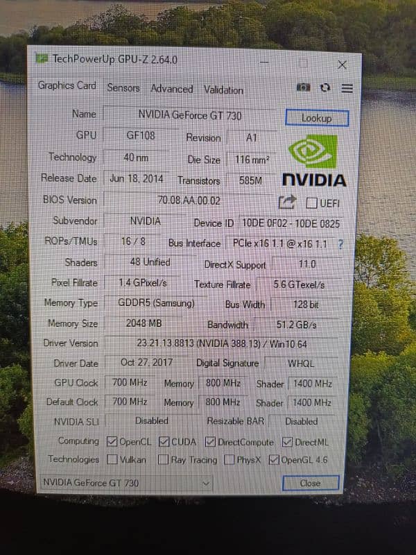 Nvidia GeForce gt730 4