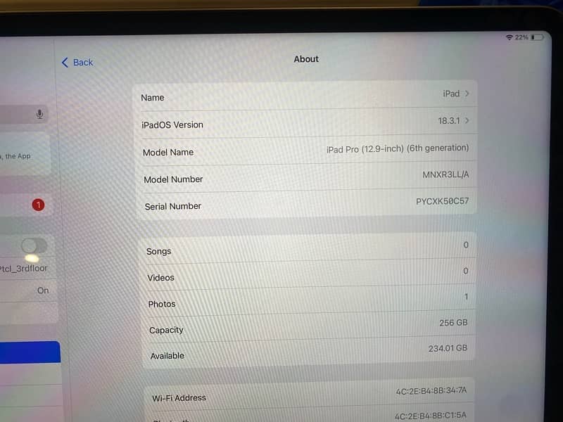 ipad Pro 12.9 inch 6th generation M2 chip 256 gb (2022) 2