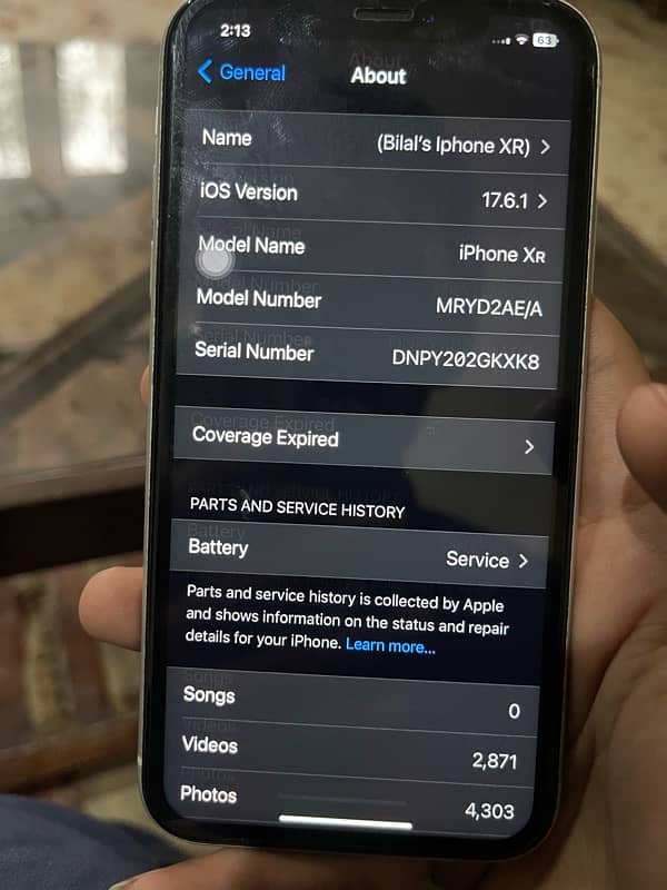 iPhone XR Non PTA 128 GB White Color 7