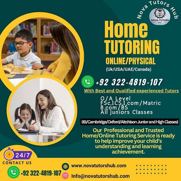 OLevel , A level , Fsc ,Ics,I. com,B. com,Bs home Tutors/online tuition 0