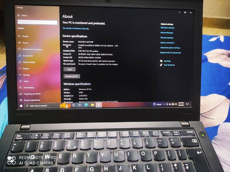 Lenovo Core i5 6th Gen x270 10/9.5 2