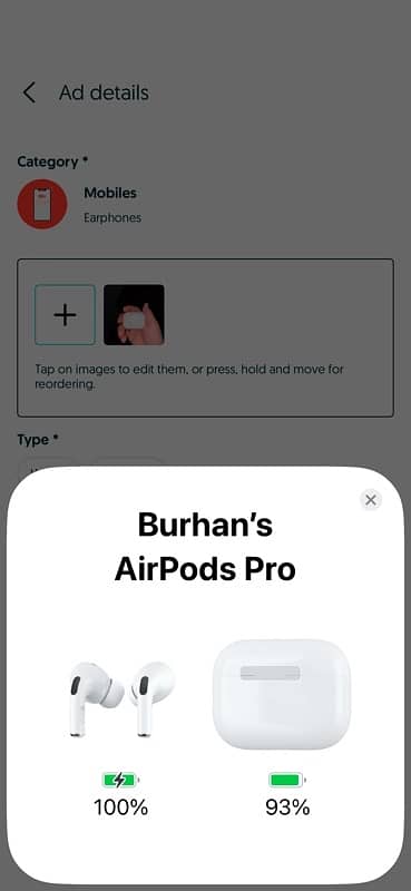 apple orignal airpods (without Box) 1